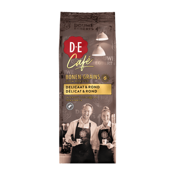Douwe Egberts Café Delicaat rond koffiebonen 