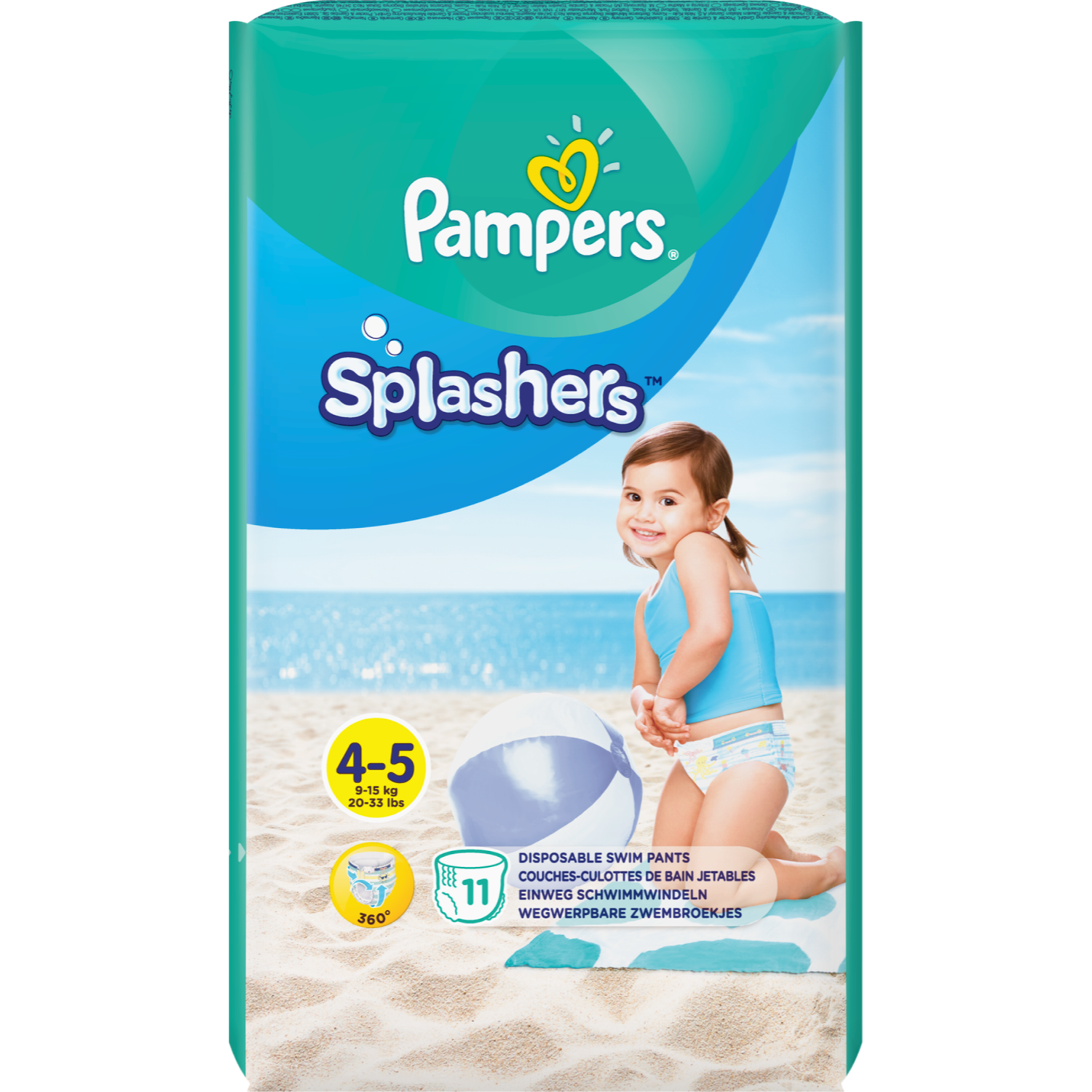 Afbeelding van Pampers Splashers maxi zwembroekjes maat 4 -5