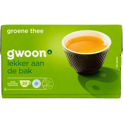 G'woon Groene thee puur kop 20 zakjes