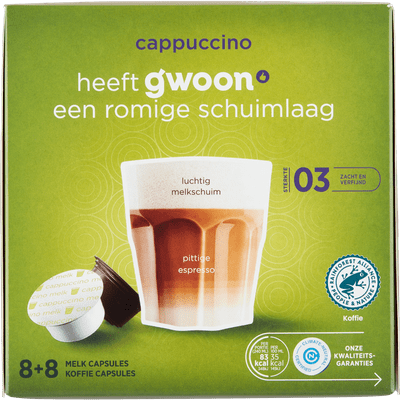 G'woon Koffiecups cappuccino