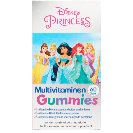 Foto van Disney Disney princess multivitamine gummies op witte achtergrond