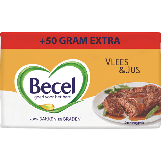 Foto van Becel Bak & braad vlees & jus op witte achtergrond