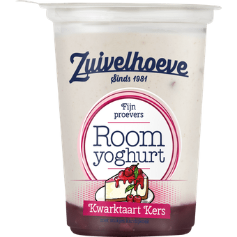 Zuivelhoeve Roomyoghurt kwarktaart kers