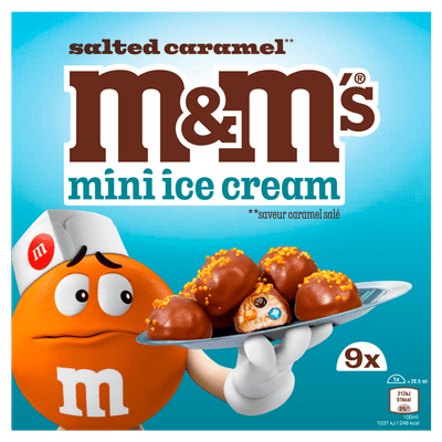 M&M's Mini ice cream salted caramel 9 stuks