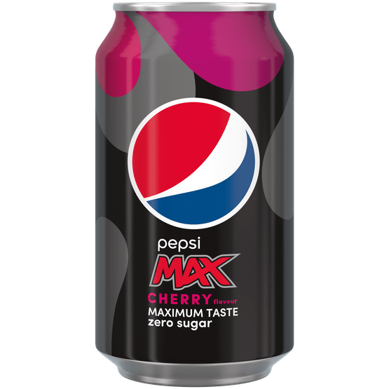 Foto van Pepsi Max cherry op witte achtergrond