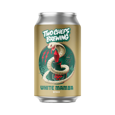 Two chefs brewing White mamba witbier