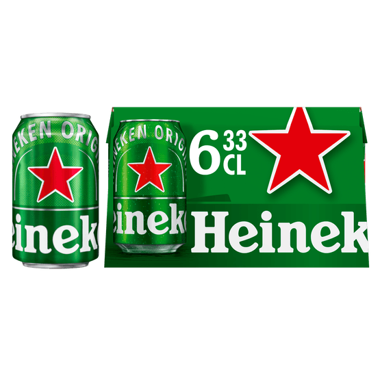 Foto van Heineken Pilsener 6x33 cl op witte achtergrond