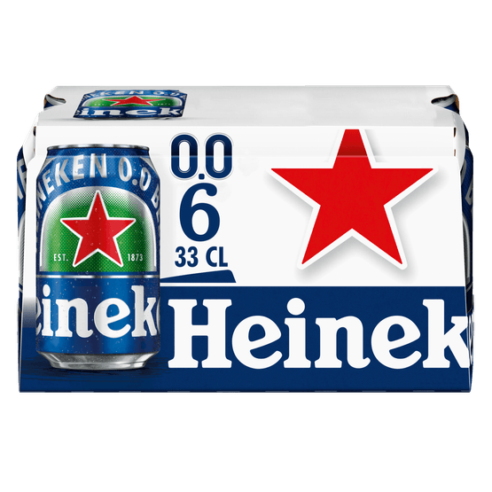 Foto van Heineken Pilsener alcoholvrij 6x33cl op witte achtergrond