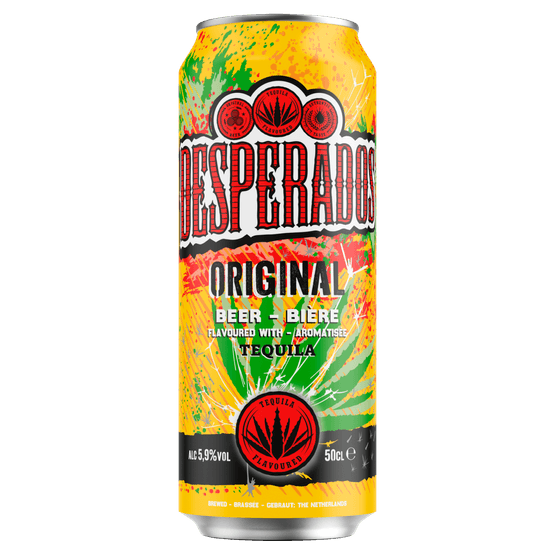 Foto van Desperados Tequila flavoured op witte achtergrond