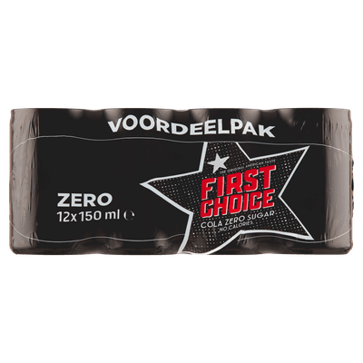 First Choice Cola Cola zero sugar 12x15 cl