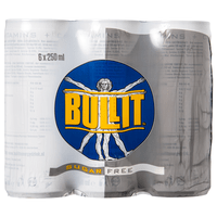 Bullit Energy drink sugar free 6x25 cl