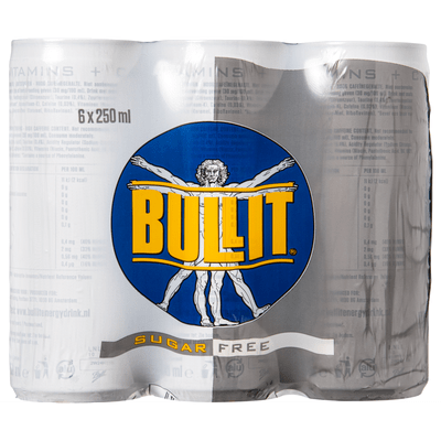 Bullit Energy drink sugar free 6x25 cl