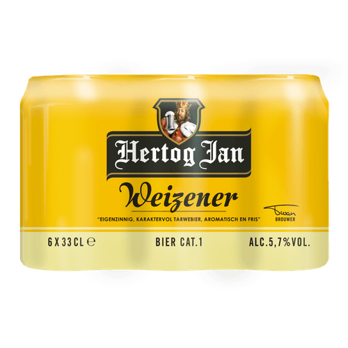 Foto van Hertog Jan Weizen 6x33 cl op witte achtergrond