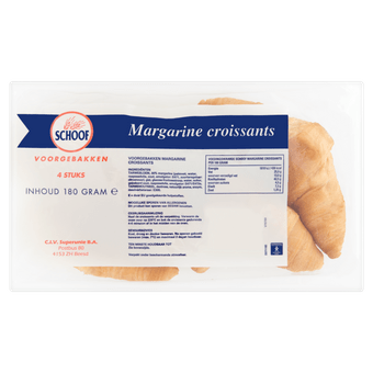 Schoof Croissants margarine 4 st.