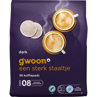 G'woon Koffiepads dark roast