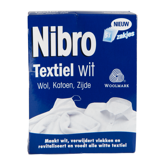Foto van Nibro Textiel wit 5 zakjes op witte achtergrond
