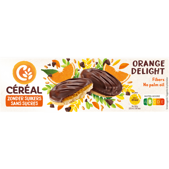 Foto van Céréal Orange deligt op witte achtergrond