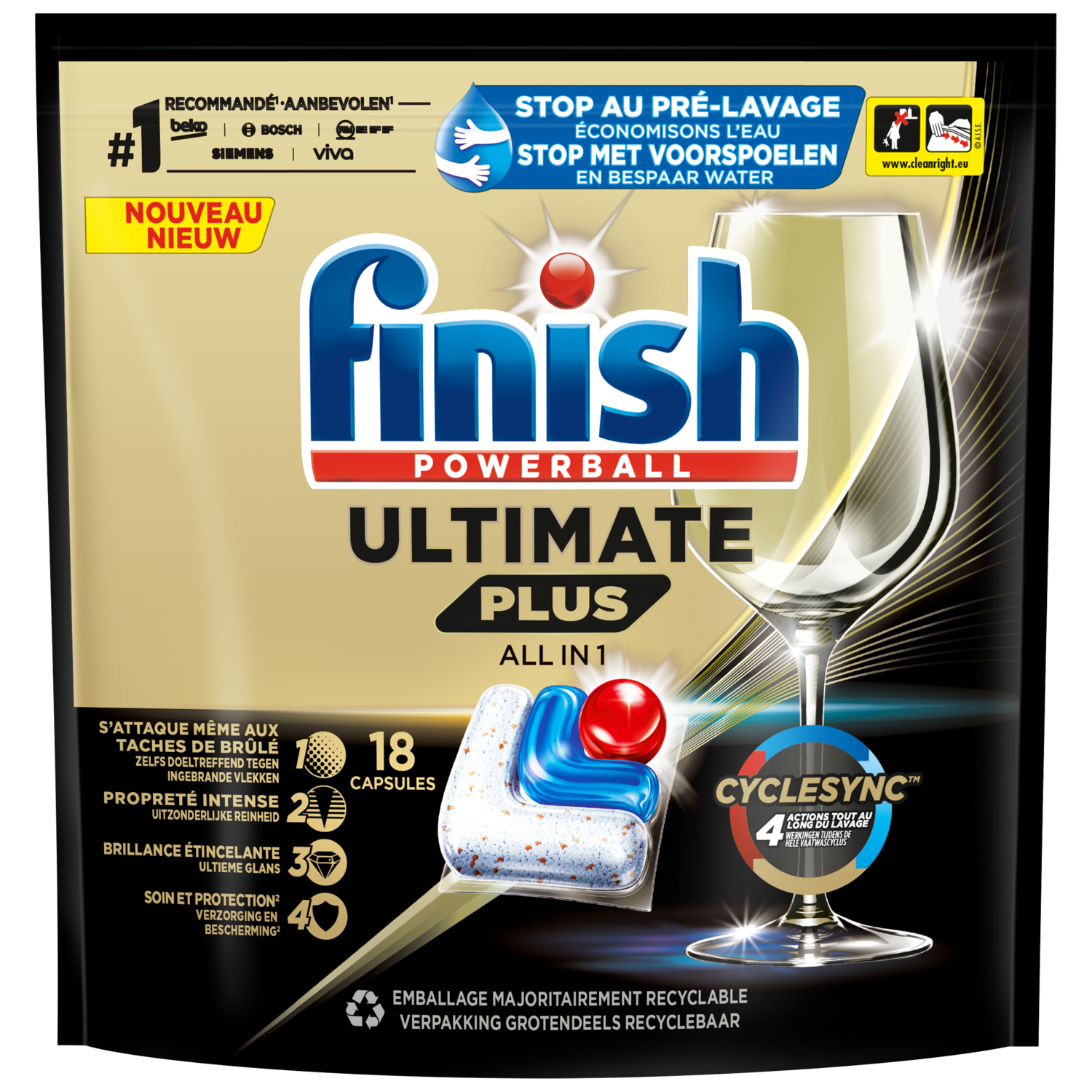 Finish Vaatwastabletten all in 1 Ultimate Plus lemon