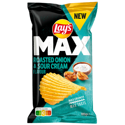 Lay's Chips max roasted onion & sour cream