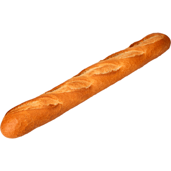 Foto van Stokbrood wit tarwestokbrood op witte achtergrond