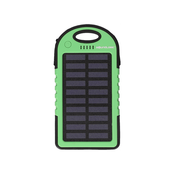Foto van Soundlogic solar oplader op witte achtergrond
