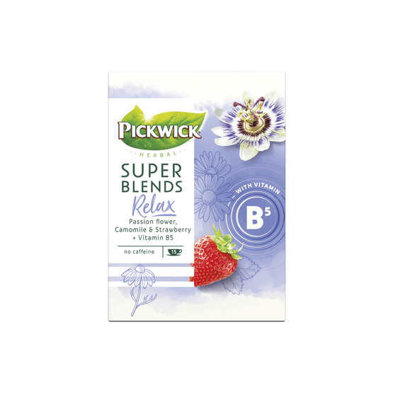 Foto van Pickwick Herbal superblends relax 15 zakjes op witte achtergrond