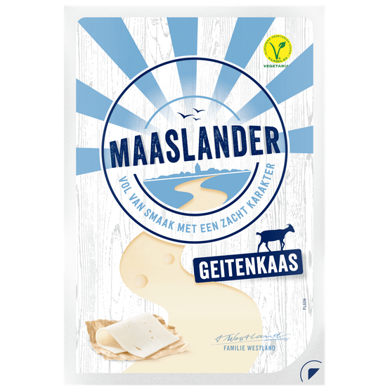 Foto van Maaslander Geitenkaas plakken 50+ op witte achtergrond