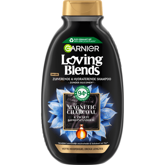 Foto van Loving Blends Shampoo magnetic charcoal op witte achtergrond