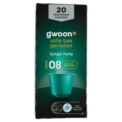 G'woon Koffiecapsules lungo forte