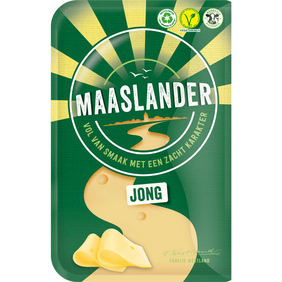 Foto van Maaslander Jong 50+ plakken op witte achtergrond
