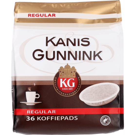 Foto van Kanis & Gunnink Regular Koffiepads op witte achtergrond