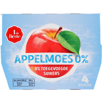 1 de Beste Appelmoes 0% suikers