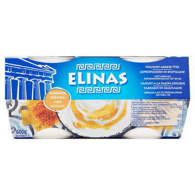 Elinas Yoghurt griekse stijl honing 4 st.