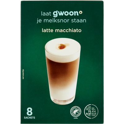 G'woon Oploskoffie latte macchiato