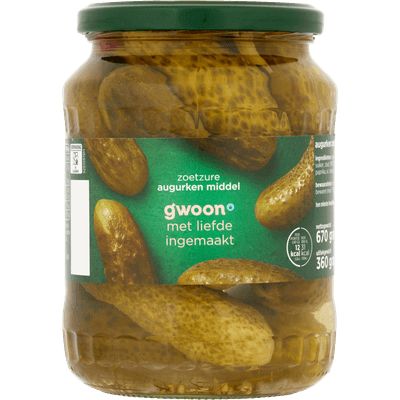 G'woon Augurken middel zoetzuur
