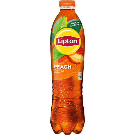 Foto van Lipton Ice tea peach op witte achtergrond