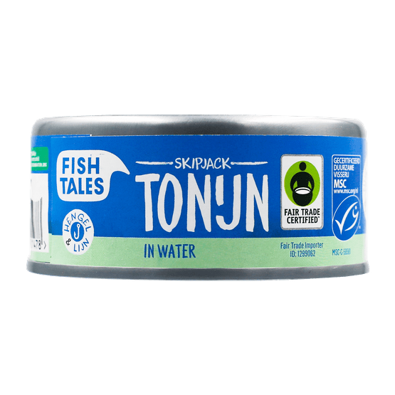 Foto van Fish Tales Skipjack tonijn in water op witte achtergrond