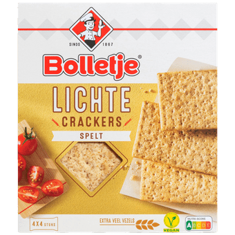 Bolletje Lichte crackers spelt 4 x 4 stuks