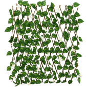 Klimop kunsthaag met bloemen 