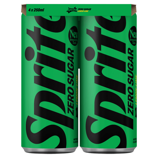 Foto van Sprite Refresh zero sugar 4x25cl op witte achtergrond