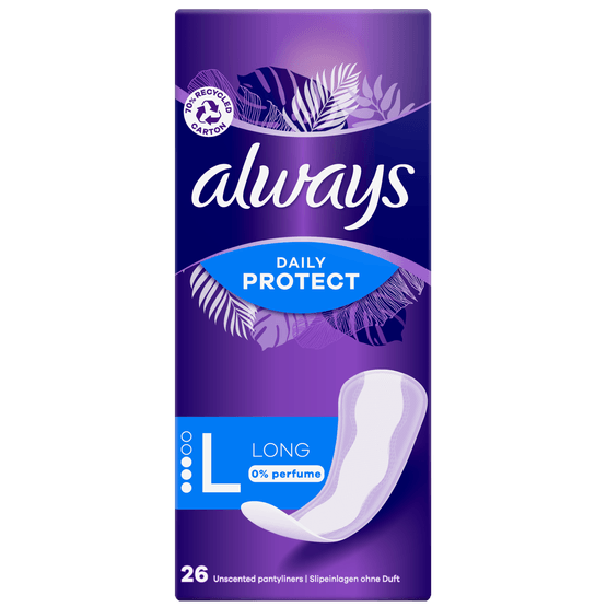 Foto van Always Inlegkruisjes dailies fresh & protect large op witte achtergrond