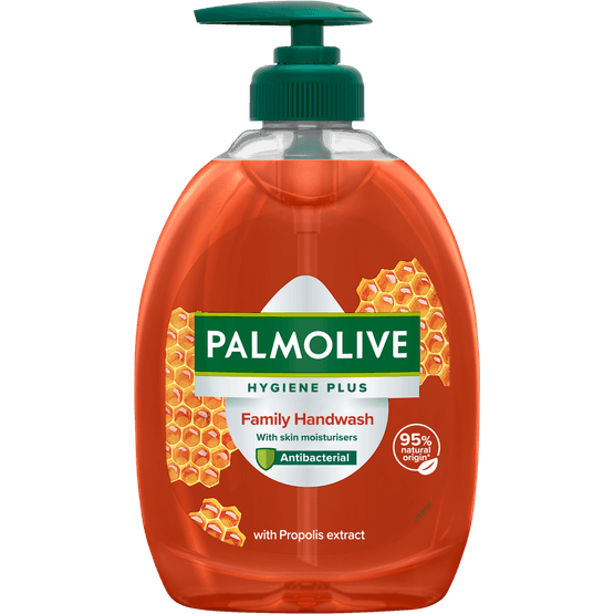 Foto van Palmolive Vloeibare zeeppomp hygiene plus op witte achtergrond