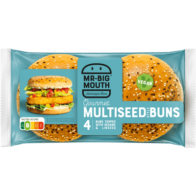 Mr Big Mouth Hamburger bun multiseeds