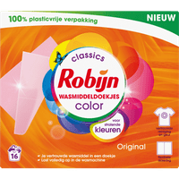 Robijn Wasmiddeldoekjes color 16 wasb.