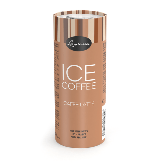 Foto van Landessa Ice coffee latte op witte achtergrond