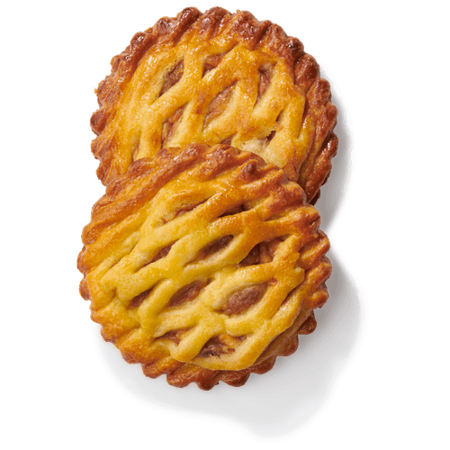 Foto van Appelkoeken op witte achtergrond