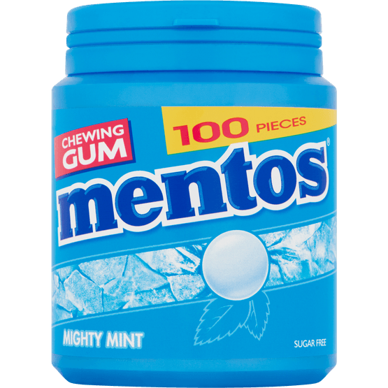 Foto van Mentos Kauwgom mighty mint XL 100 stuks op witte achtergrond