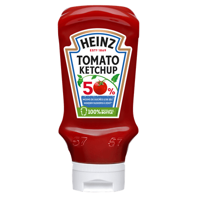 Heinz Tomatenketchup 50% minder suikers & zout