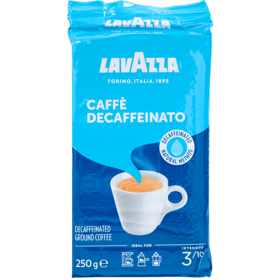 Foto van Lavazza Filterkoffie caffe decaffeinato op witte achtergrond