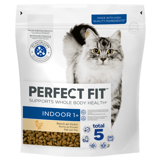 Foto van Perfect Fit Kattenvoer droog adult kip op witte achtergrond